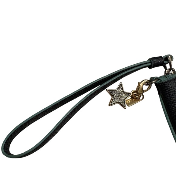 Coach Midnight Navy Wristlet with Charm - Picture 11 of 12